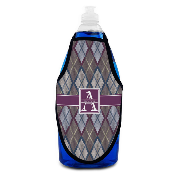 Knit Argyle Bottle Apron - Soap - FRONT