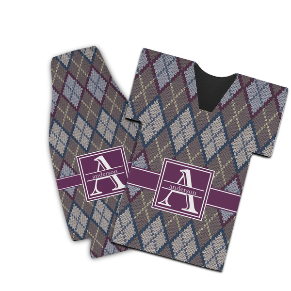 Custom Knit Argyle Bottle Cooler (Personalized)