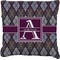 Knit Argyle Burlap Pillow 16"