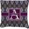 Knit Argyle Burlap Pillow 18"