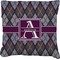Knit Argyle Burlap Pillow 22"