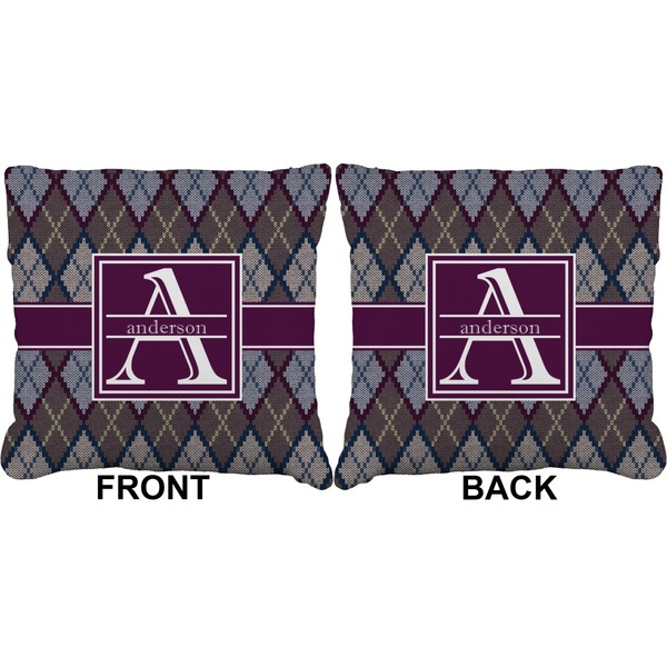 Knit Argyle Burlap Pillow Approval