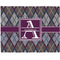 Knit Argyle Woven Fabric Placemat - Twill w/ Name and Initial