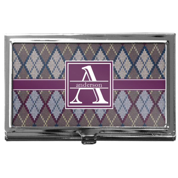 Custom Knit Argyle Business Card Case