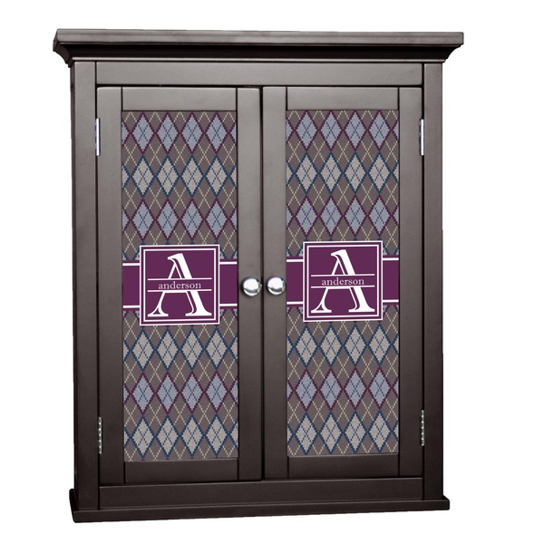 Custom Knit Argyle Cabinet Decal - Small (Personalized)