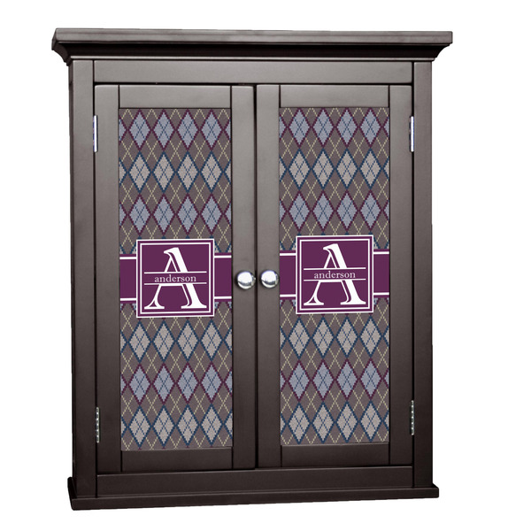 Custom Knit Argyle Cabinet Decal - Large (Personalized)