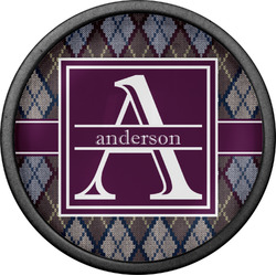 Knit Argyle Cabinet Knob (Black) (Personalized)