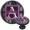 Knit Argyle Cabinet Knob - Black - Multi Angle