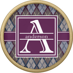 Knit Argyle Cabinet Knob - Gold (Personalized)