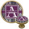 Knit Argyle Cabinet Knob - Gold (Personalized)