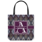 Knit Argyle Canvas Tote Bag - Small - 13"x13" (Personalized)