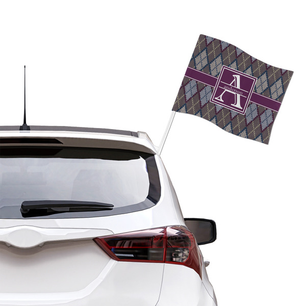 Knit Argyle Car Flag - Large - LIFESTYLE