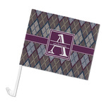 Knit Argyle Car Flag - Large (Personalized)