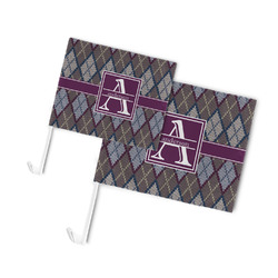 Knit Argyle Car Flag (Personalized)