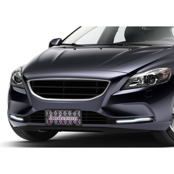 Knit Argyle Car License Plate Lifestyle