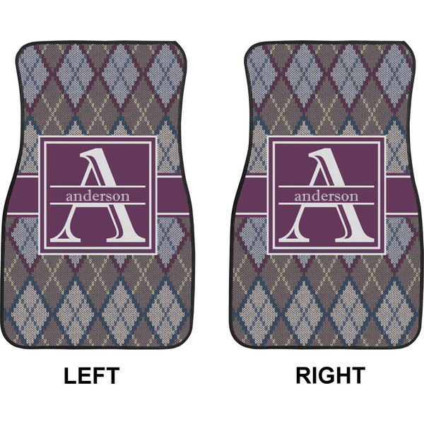 Knit Argyle Car Mat Front - Approval