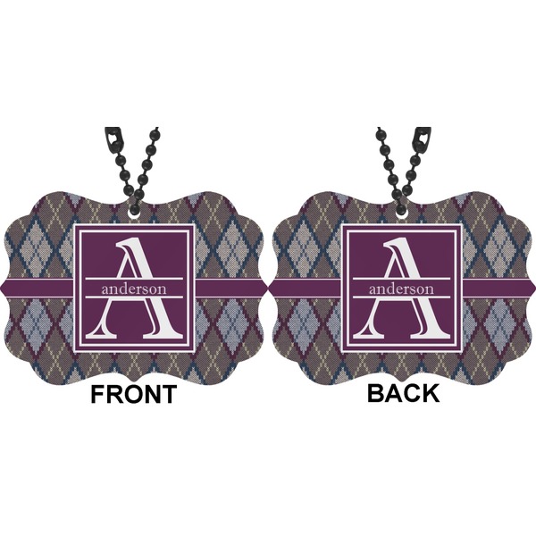 Knit Argyle Car Ornament (Approval)