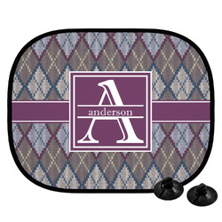 Knit Argyle Car Side Window Sun Shade (Personalized)