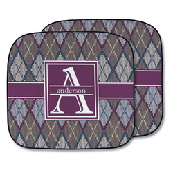 Knit Argyle Car Sun Shade - Two Piece (Personalized)