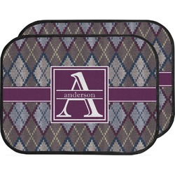 Knit Argyle Car Floor Mats (Back Seat) (Personalized)