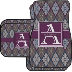 Knit Argyle Car Floor Mats (Personalized)