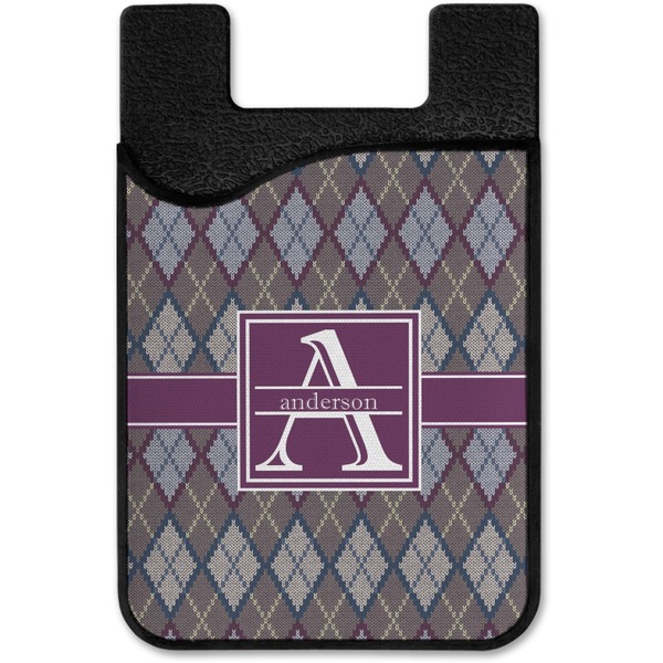 Knit Argyle Cell Phone Credit Card Holder