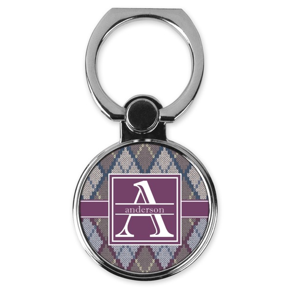 Custom Knit Argyle Cell Phone Ring Stand & Holder (Personalized)