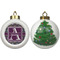 Knit Argyle Ceramic Christmas Ornament - X-Mas Tree (APPROVAL)