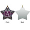 Knit Argyle Ceramic Flat Ornament - Star Front & Back (APPROVAL)
