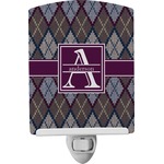 Knit Argyle Ceramic Night Light (Personalized)