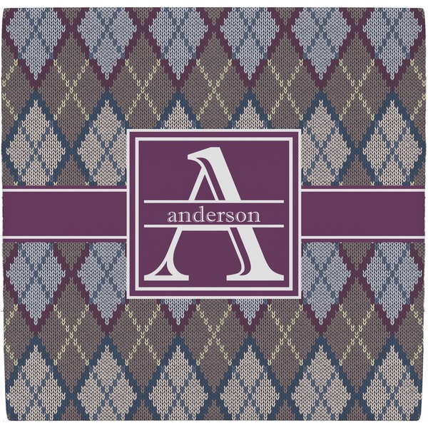 Custom Knit Argyle Ceramic Tile Hot Pad (Personalized)