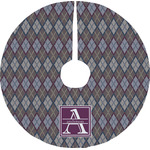Knit Argyle Tree Skirt (Personalized)
