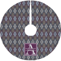 Knit Argyle Tree Skirt (Personalized)