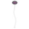 Knit Argyle Clear Plastic 7" Stir Stick - Oval - Single Stick
