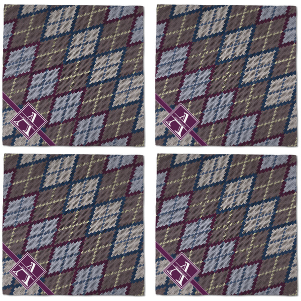 Knit Argyle Cloth Napkins - Personalized Dinner (APPROVAL) Set of 4