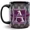 Knit Argyle Coffee Mug - 11 oz - Full- Black