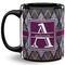 Knit Argyle 11 Oz Coffee Mug - Black (Personalized)