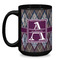 Knit Argyle Coffee Mug - 15 oz - Black
