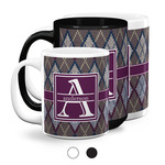 Knit Argyle Coffee Mugs (Personalized)