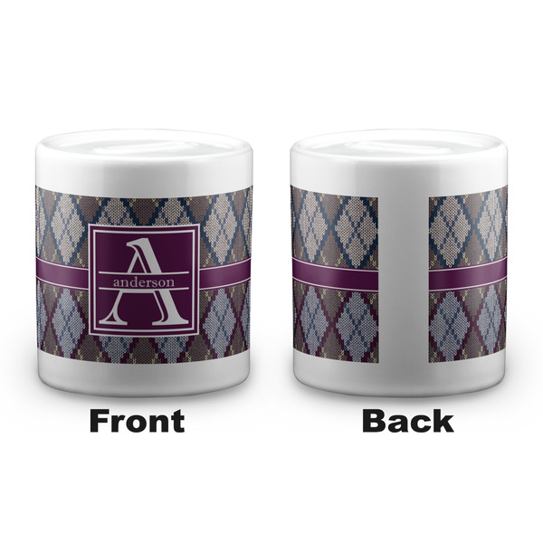 Knit Argyle Coin Bank - Apvl