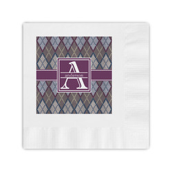 Knit Argyle Coined Cocktail Napkins (Personalized)
