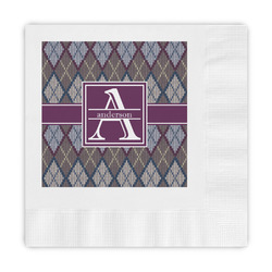 Knit Argyle Embossed Decorative Napkins (Personalized)