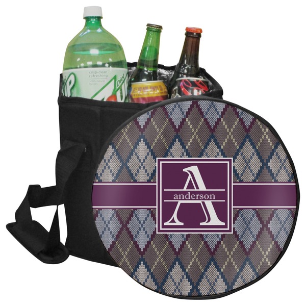 Custom Knit Argyle Collapsible Cooler & Seat (Personalized)