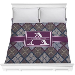 Knit Argyle Comforter - Full / Queen (Personalized)
