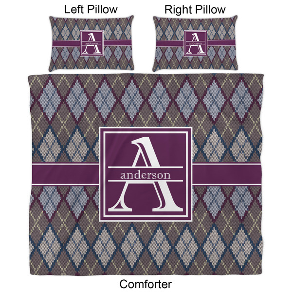 Knit Argyle Comforter Set - King - Approval