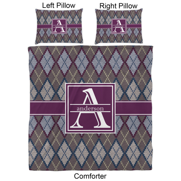 Knit Argyle Comforter Set - Queen - Approval