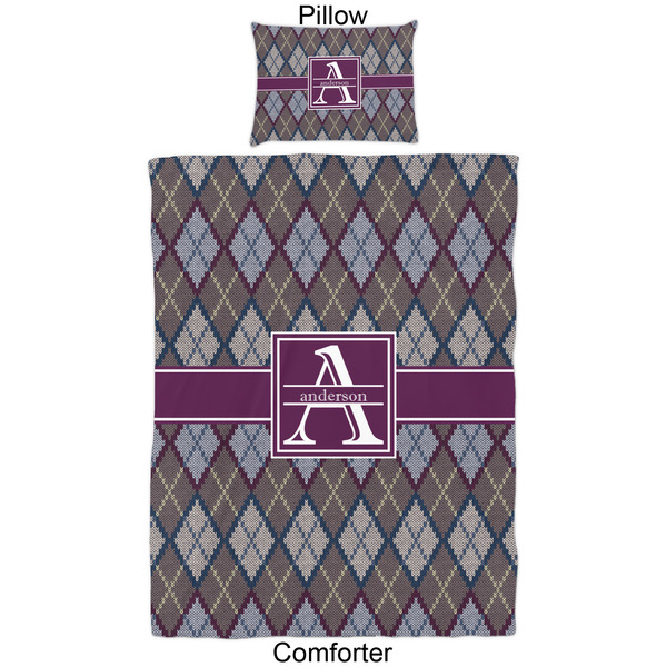 Knit Argyle Comforter Set - Twin - Approval