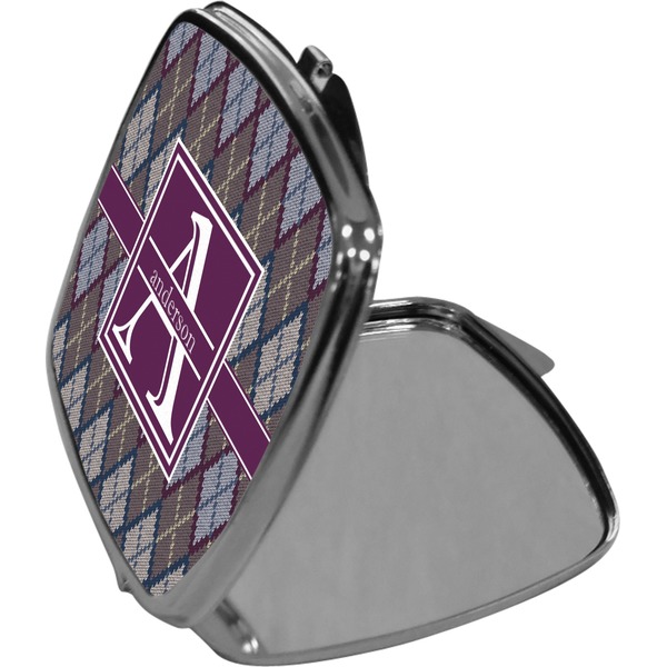 Knit Argyle Compact Mirror (Side View)