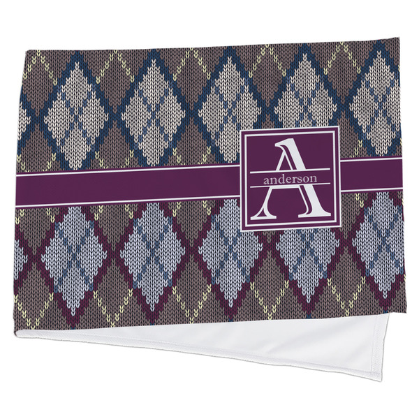 Custom Knit Argyle Cooling Towel (Personalized)