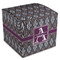 Knit Argyle Cube Favor Gift Box - Front/Main